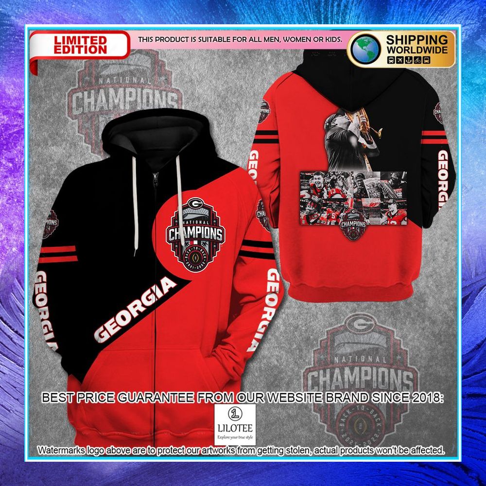 georgia football champions red hoodie shirt 2 571