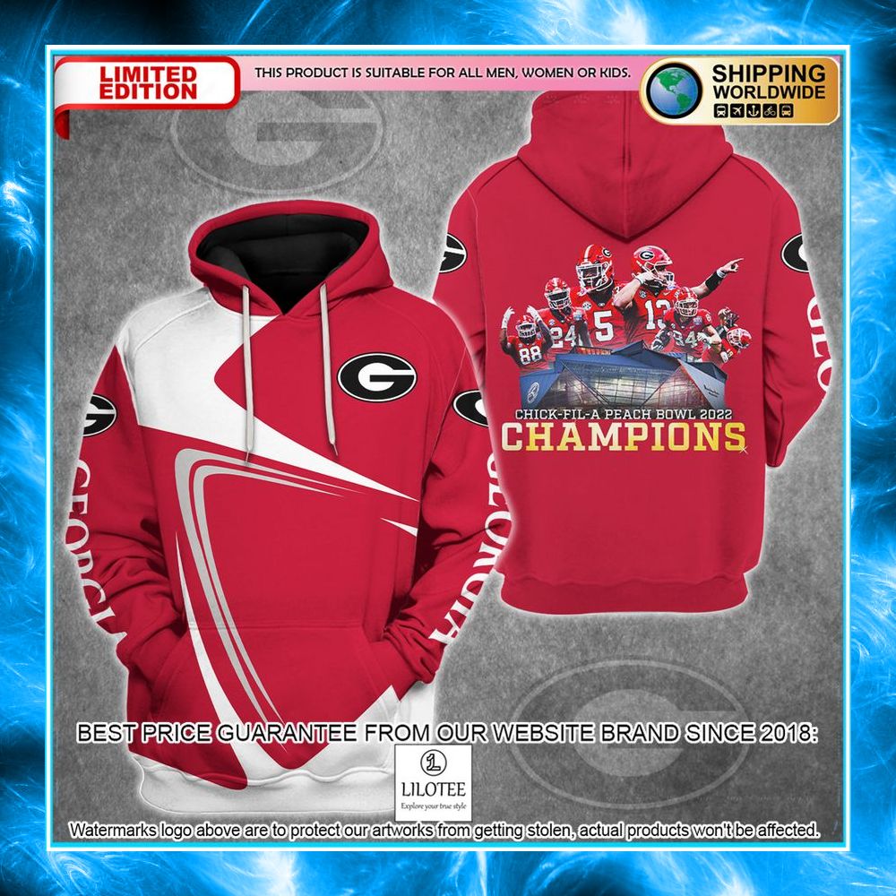 Georgia Football Chick fil A peach bowl 3D Hoodie 3 georgia football chick fil a peach bowl 3d hoodie 1 431
