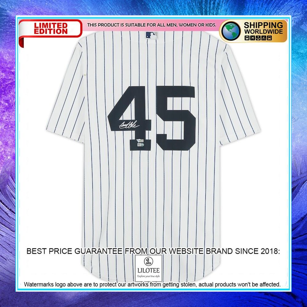 gerrit cole new york yankees autographed white nike baseball jersey 2 54