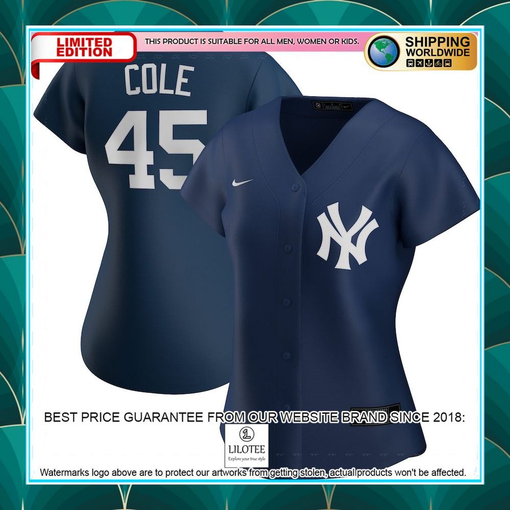 gerrit cole new york yankees nike womens alternate player navy baseball jersey 1 357