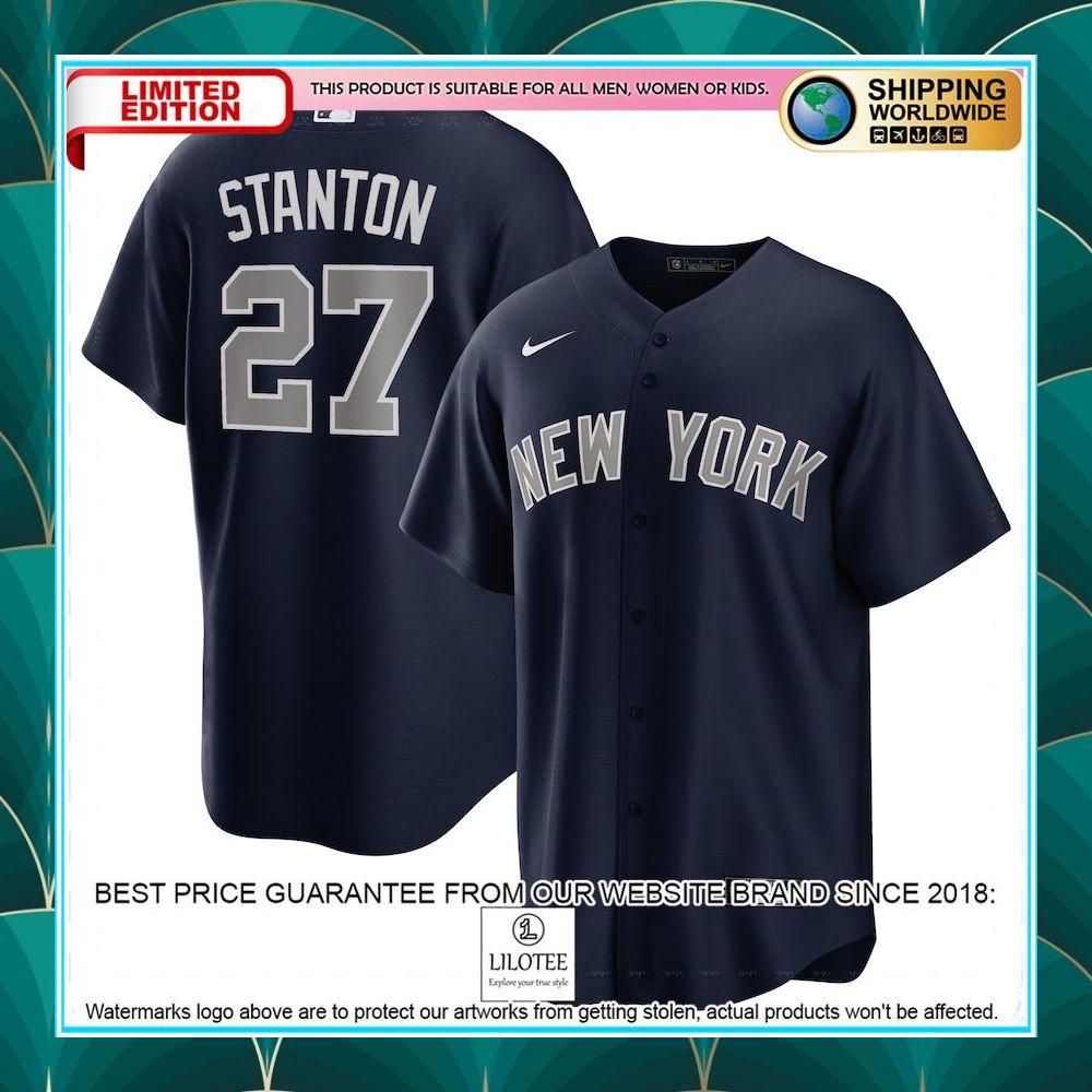 giancarlo stanton new york yankees nike alternate player navy baseball jersey 1 334