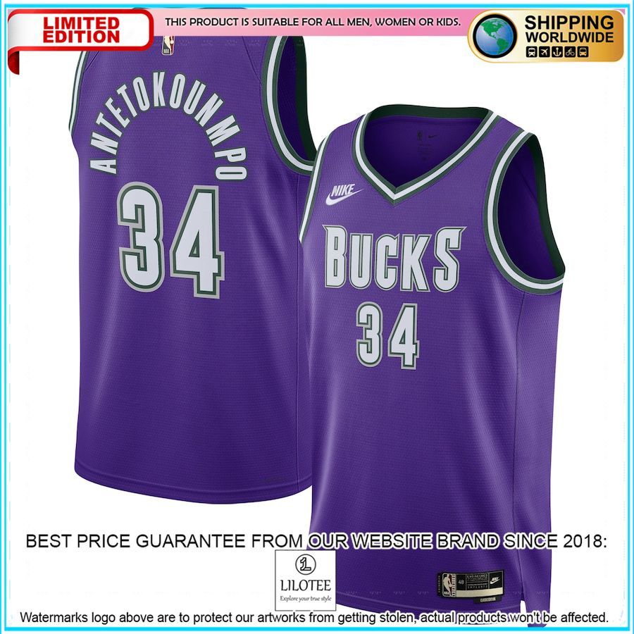 giannis antetokounmpo milwaukee bucks nike 2022 23 purple basketball jersey 1 129