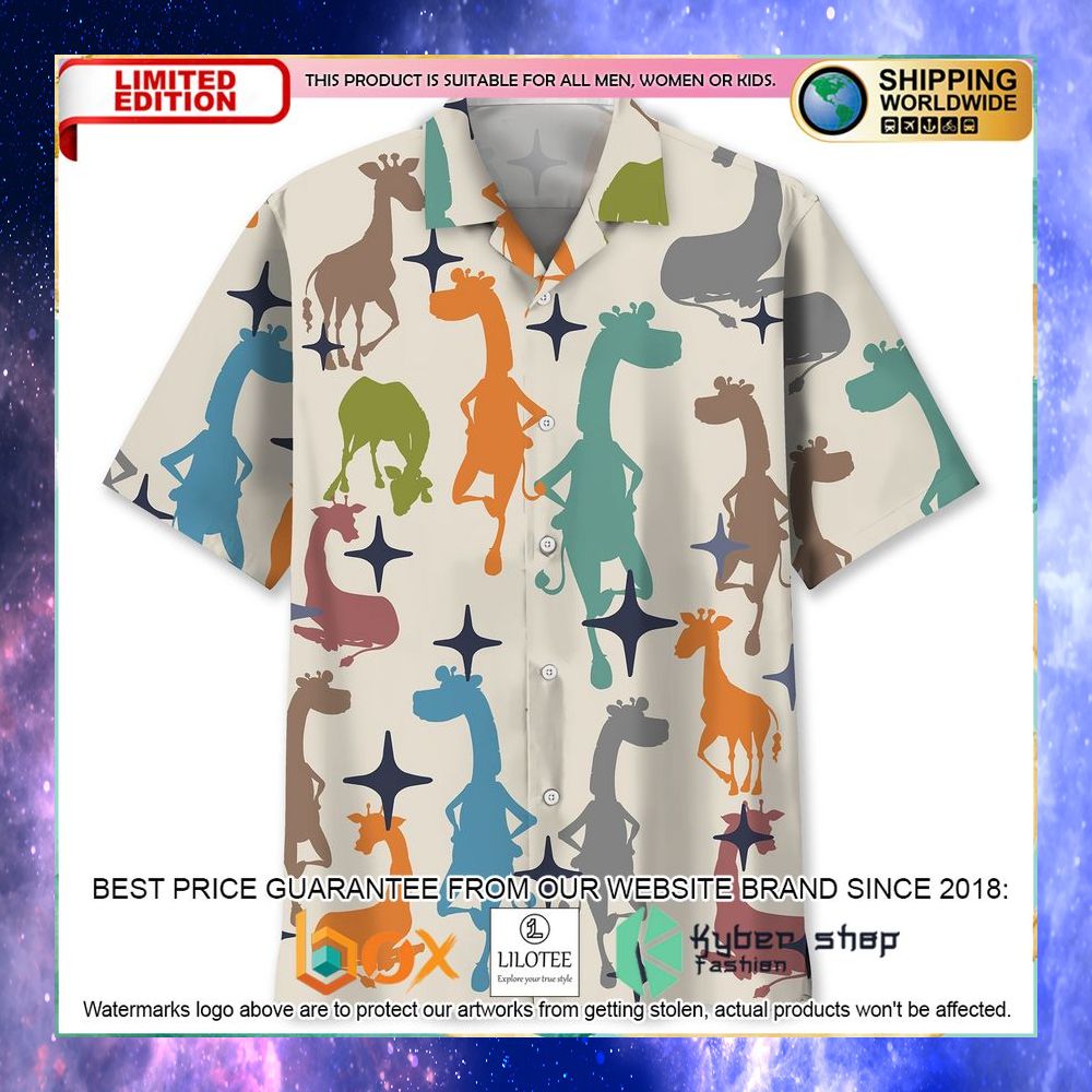 giraffe cute hawaiian shirt 1 474