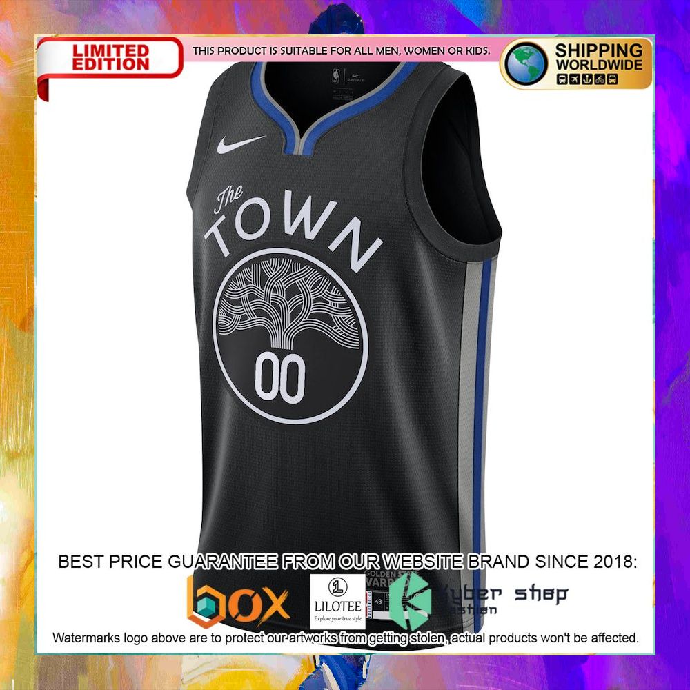 golden state warriors 2019 20 custom black basketball jersey 2 971