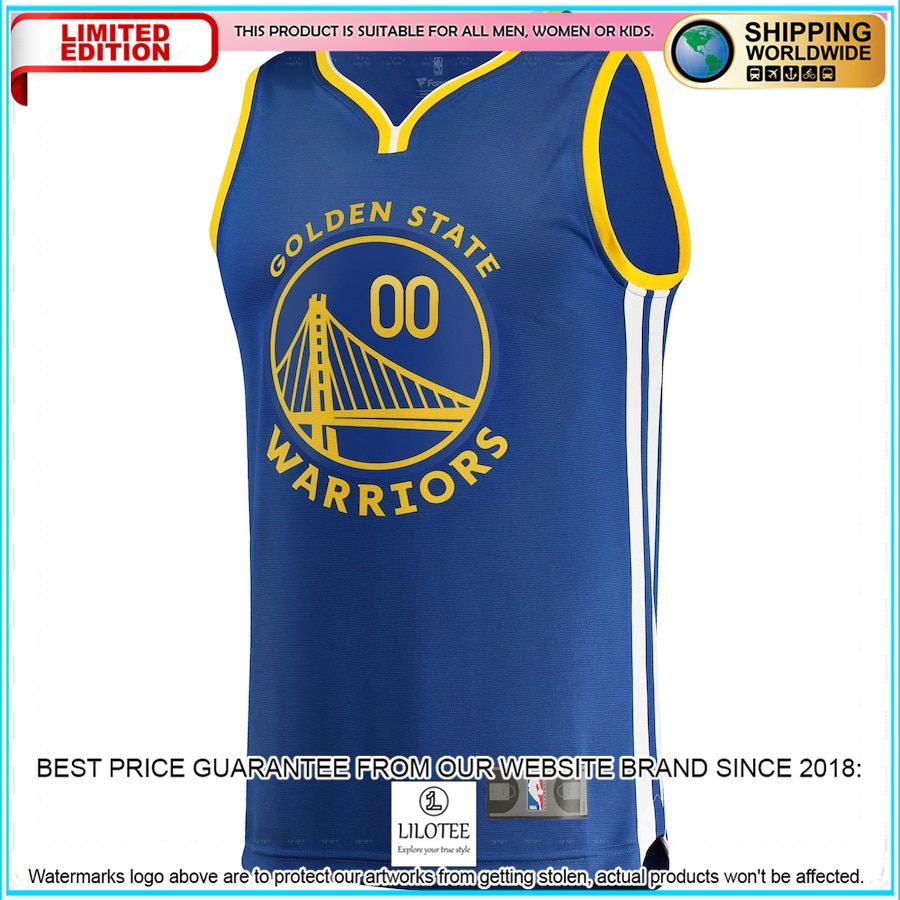 golden state warriors 2019 20 custom royal basketball jersey 2 110