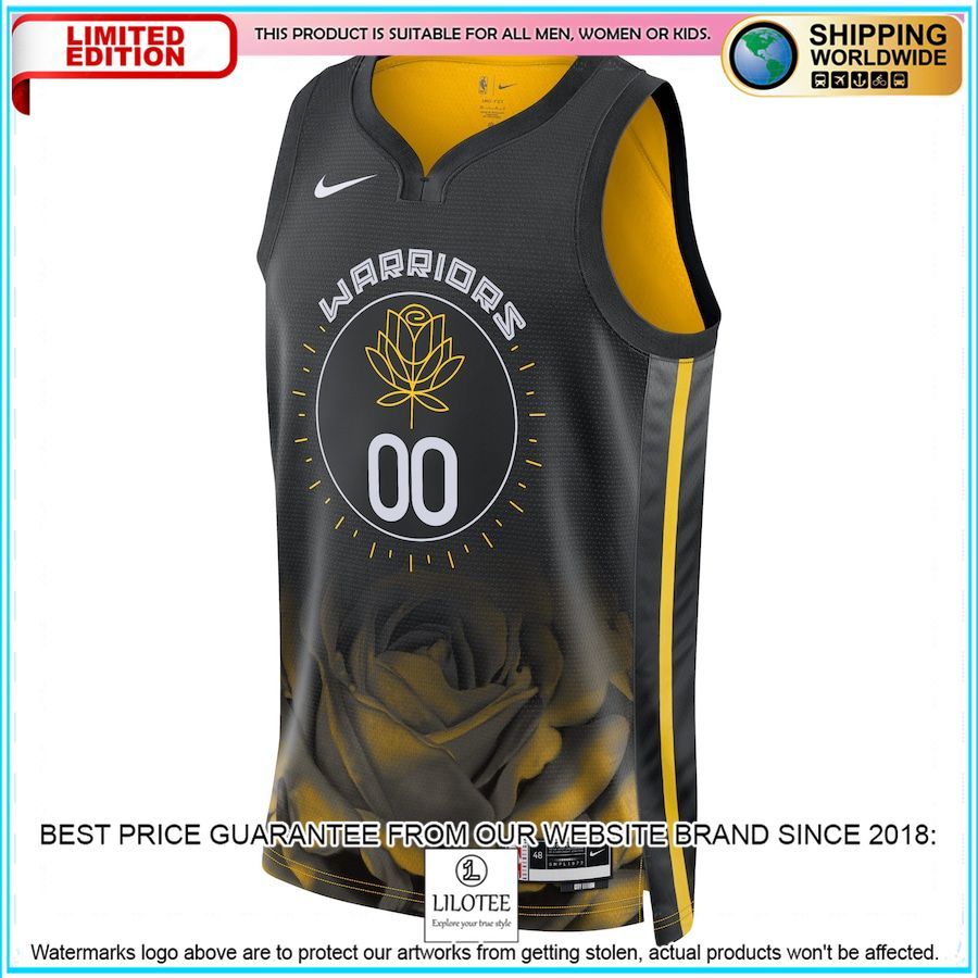 golden state warriors nike 2022 23 custom black basketball jersey 2 657