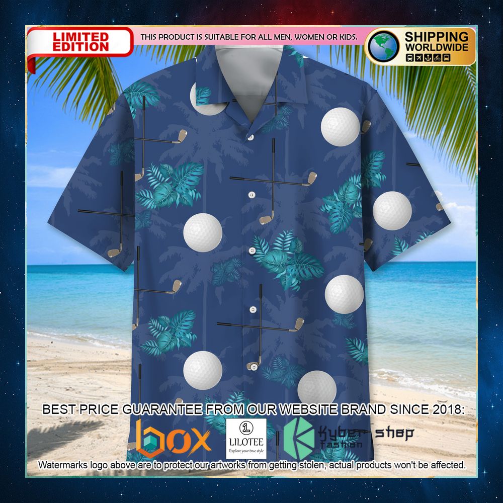 golf ball tropical hawaiian shirt 2 291
