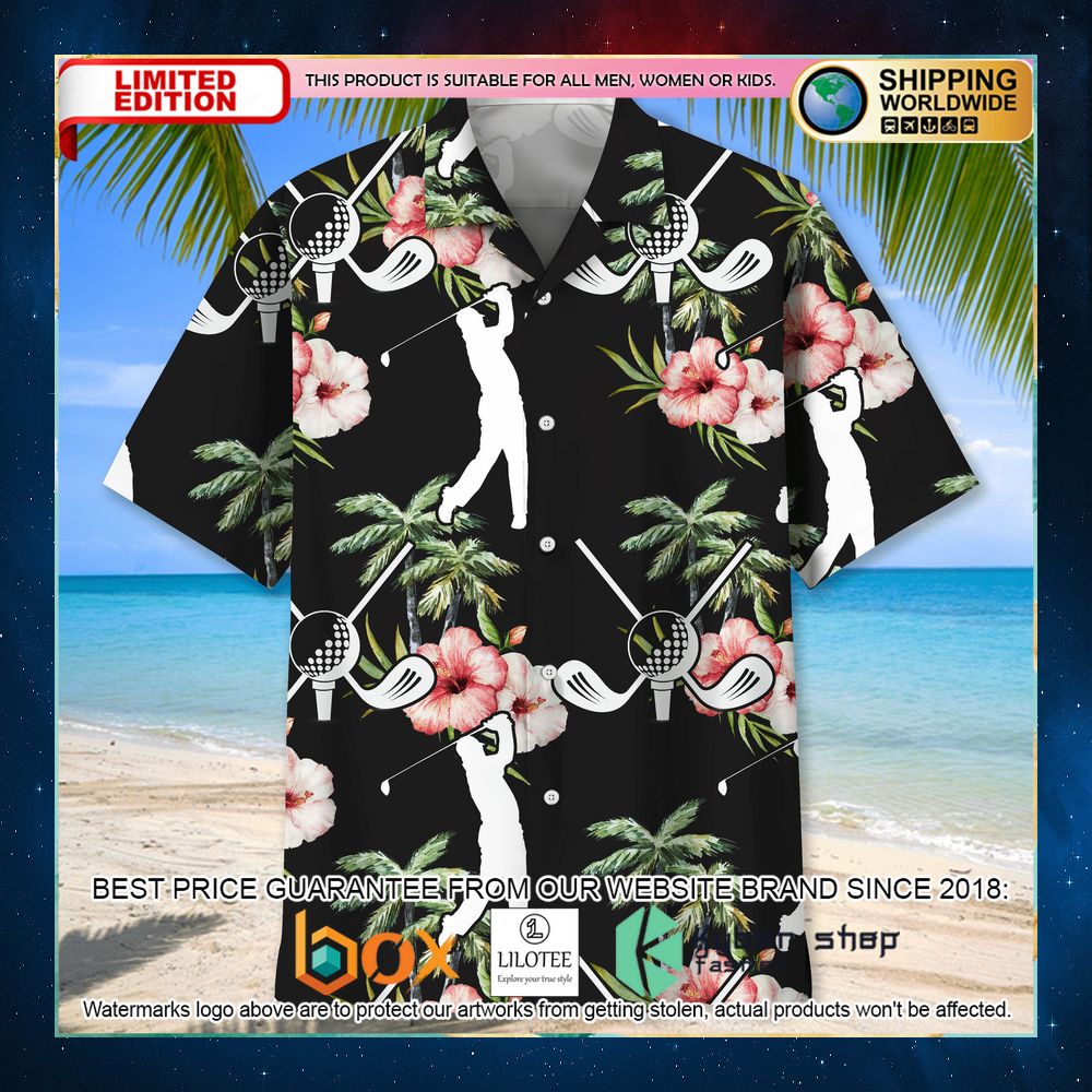 golf nature flower hawaiian shirt 2 919