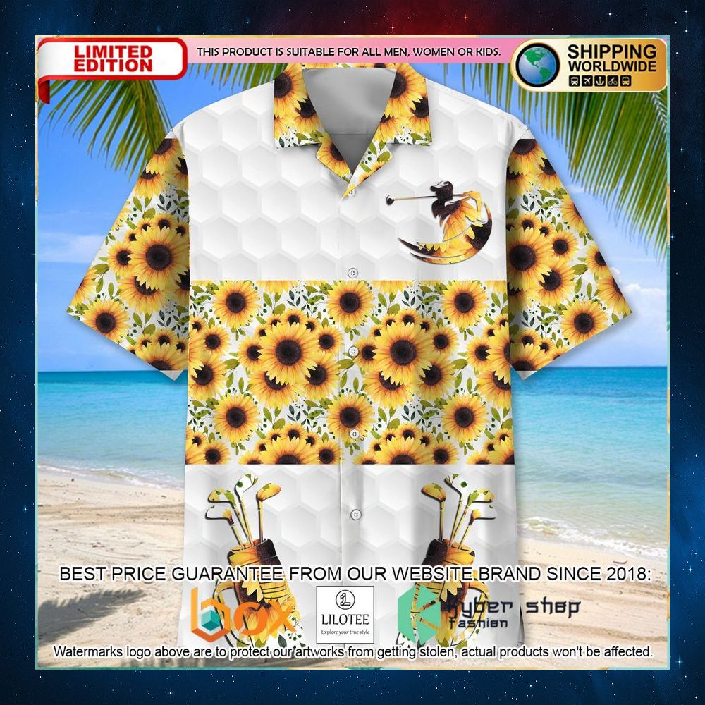 golf sunflower hawaiian shirt 2 557