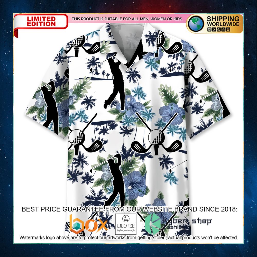 golf white nature hawaiian shirt 1 672