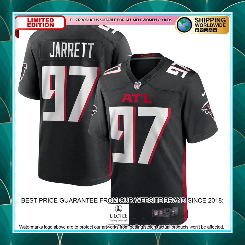grady jarrett atlanta falcons black football jersey 1 741