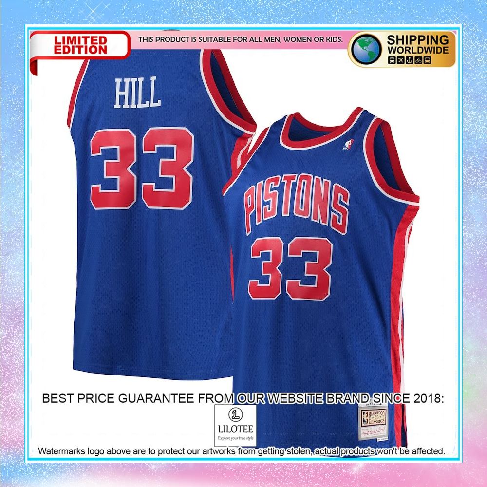 grant hill detroit pistons mitchell ness big tall hardwood classics blue basketball jersey 1 478
