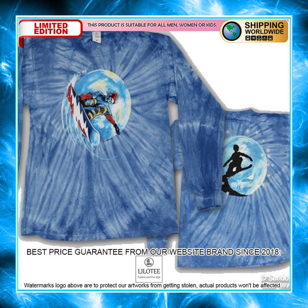 grateful shred tie dyed blue shirt hoodie 1 814