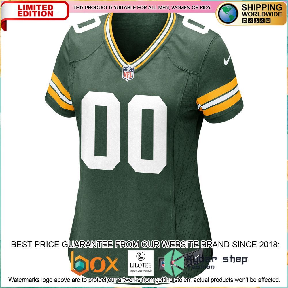 green bay packers nike womens custom green football jersey 2 75