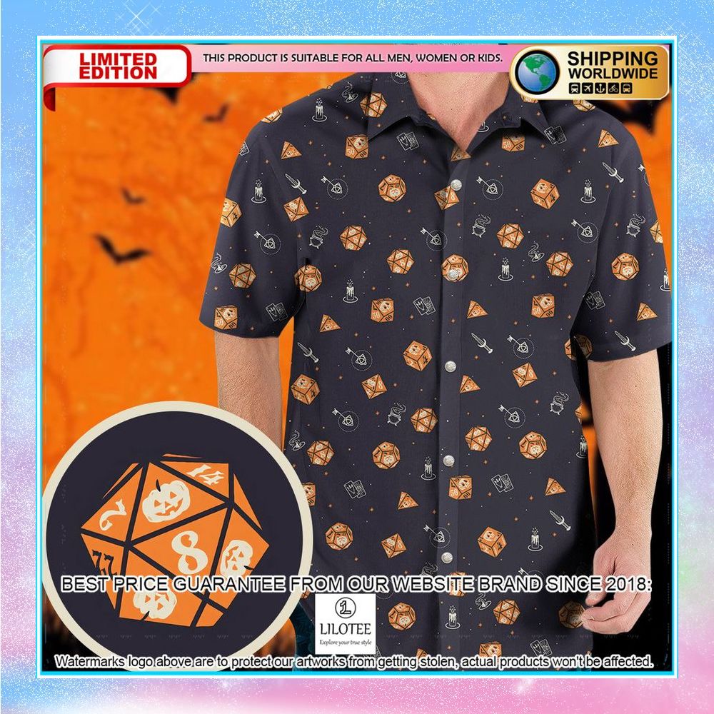 halloween dices pattern hawaiian shirt 1 968