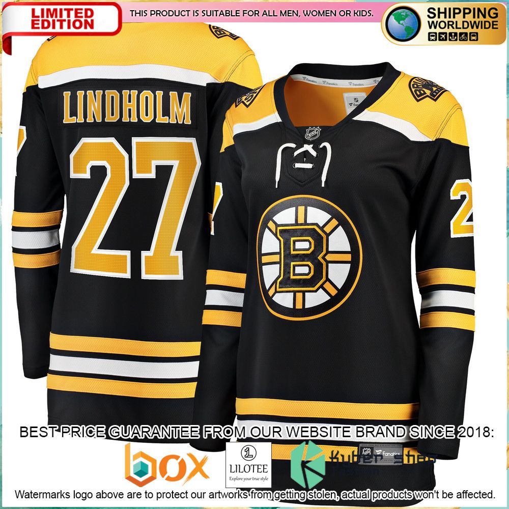 hampus lindholm boston bruins womens home breakaway black hockey jersey 1 650