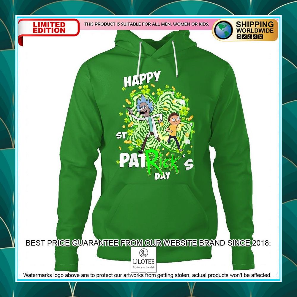 happy st patrick day rick and morty 3d hoodie 2 113