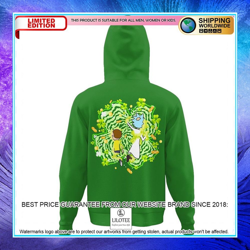 happy st patrick day rick and morty 3d hoodie 3 183