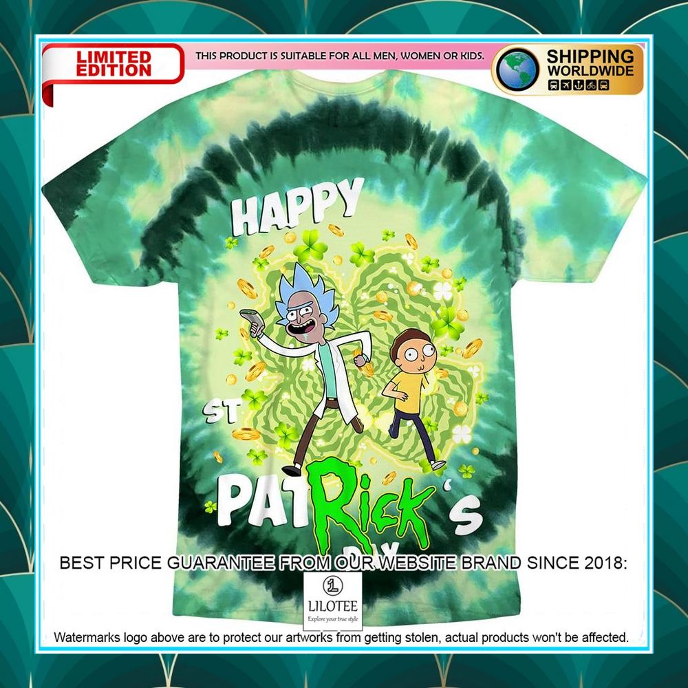 happy st patrick day rick and morty 3d t shirt 2 201