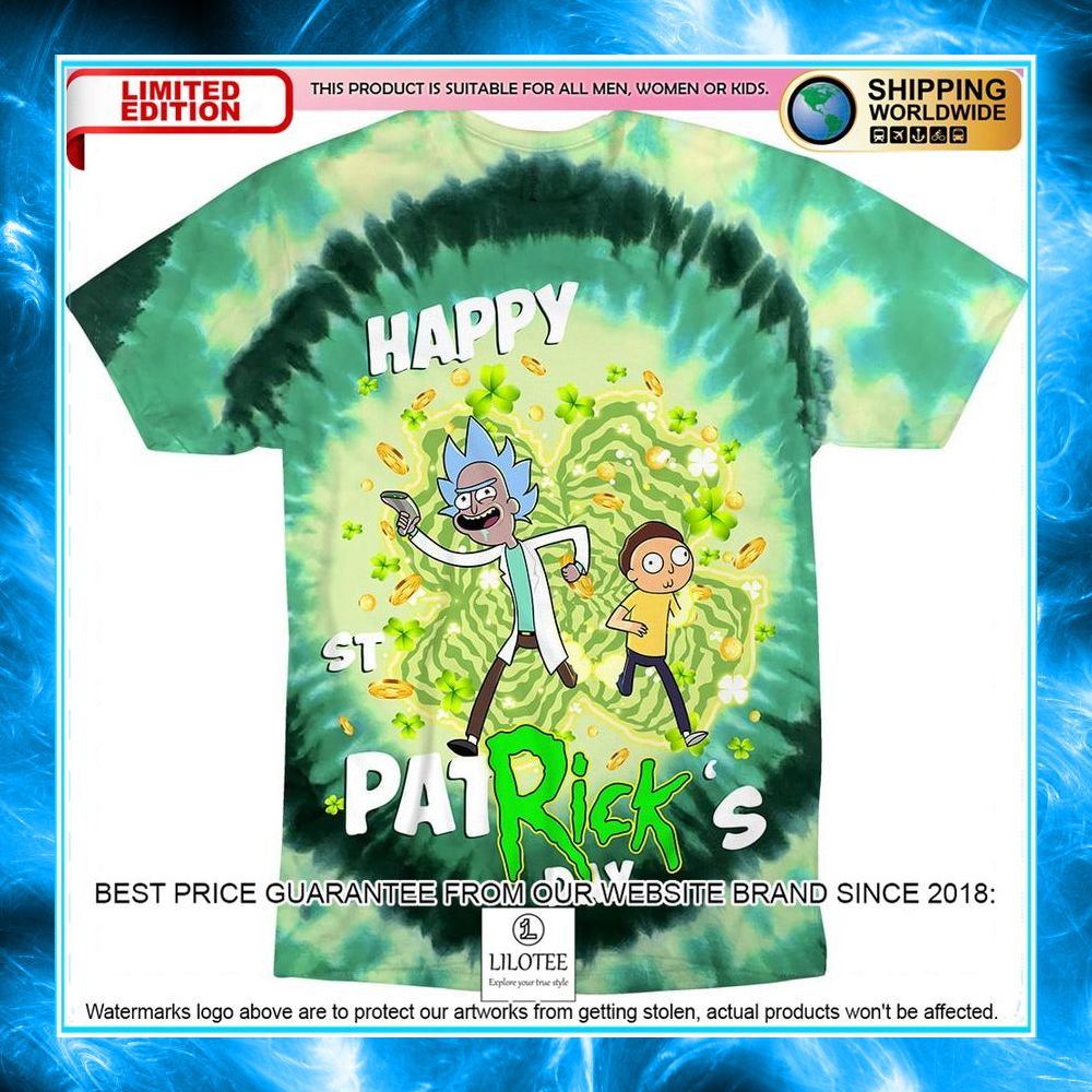 happy st patrick day rick and morty 3d t shirt 2 209