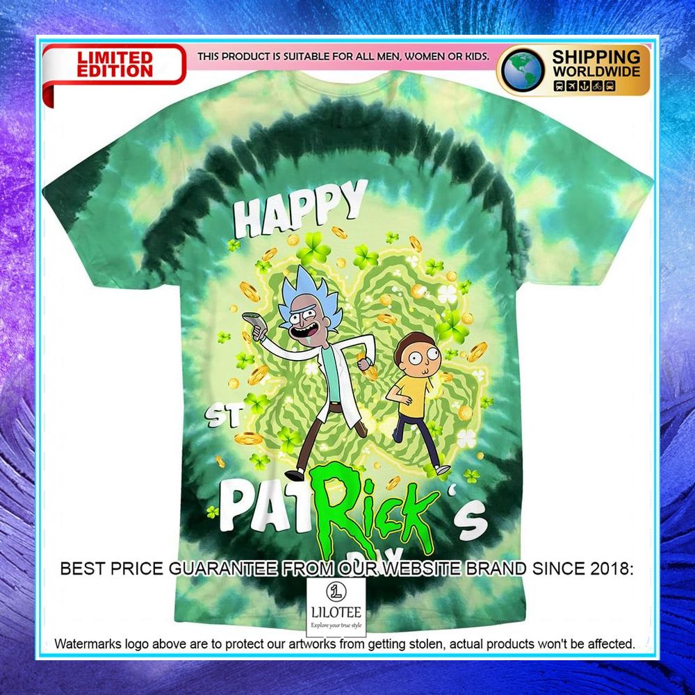 happy st patrick day rick and morty 3d t shirt 2 712