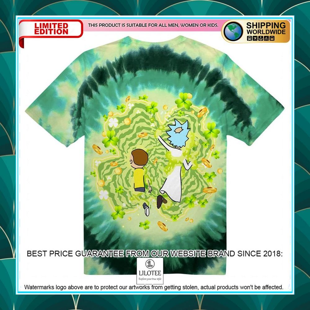 happy st patrick day rick and morty 3d t shirt 3 291