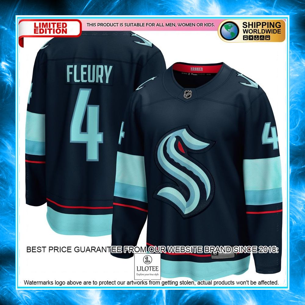 haydn fleury seattle kraken deep sea blue hockey jersey 1 926