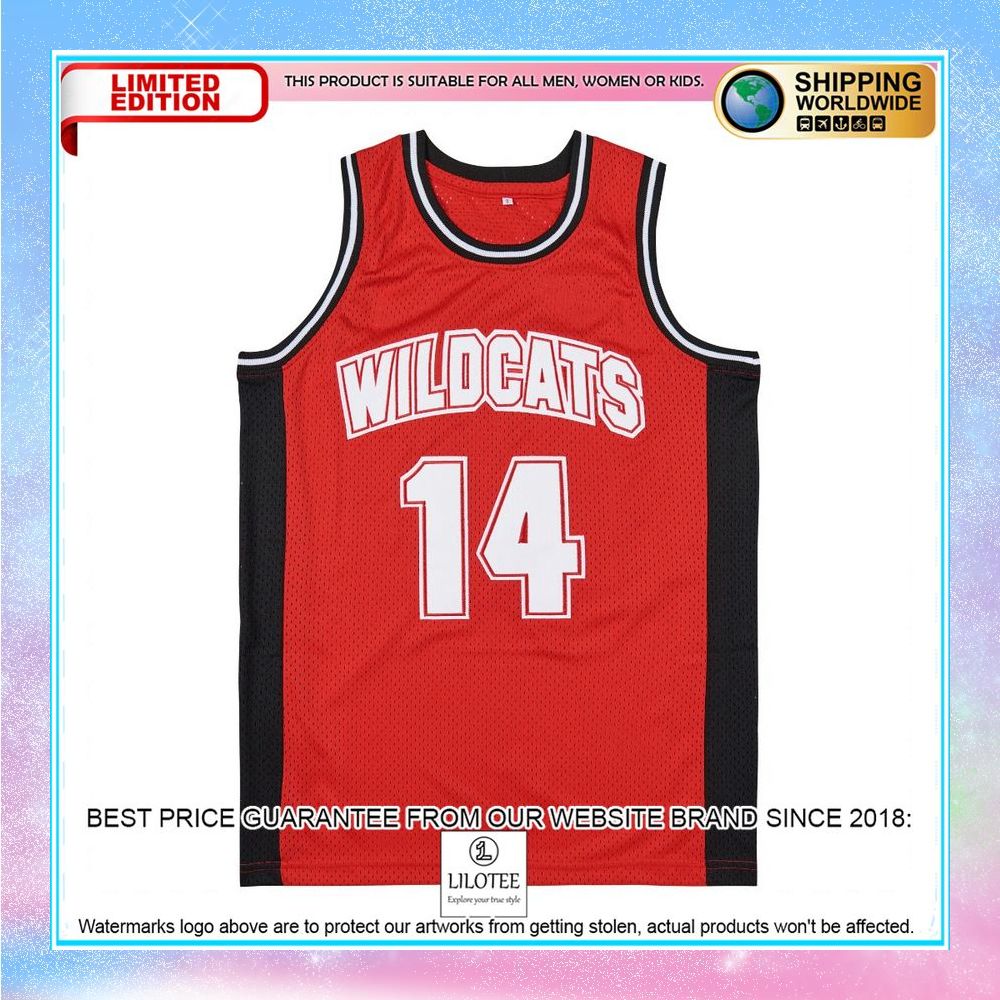 high school musical troy bolton wildcats basketball jersey 2 256