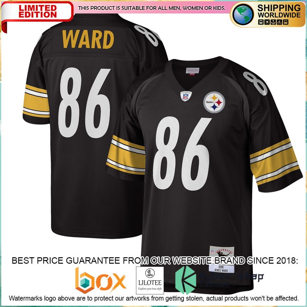 hines ward pittsburgh steelers mitchell ness legacy replica black football jersey 1 263