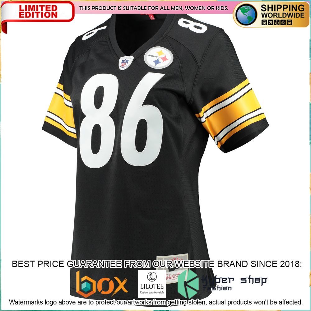 hines ward pittsburgh steelers mitchell ness womens legacy replica black football jersey 2 407