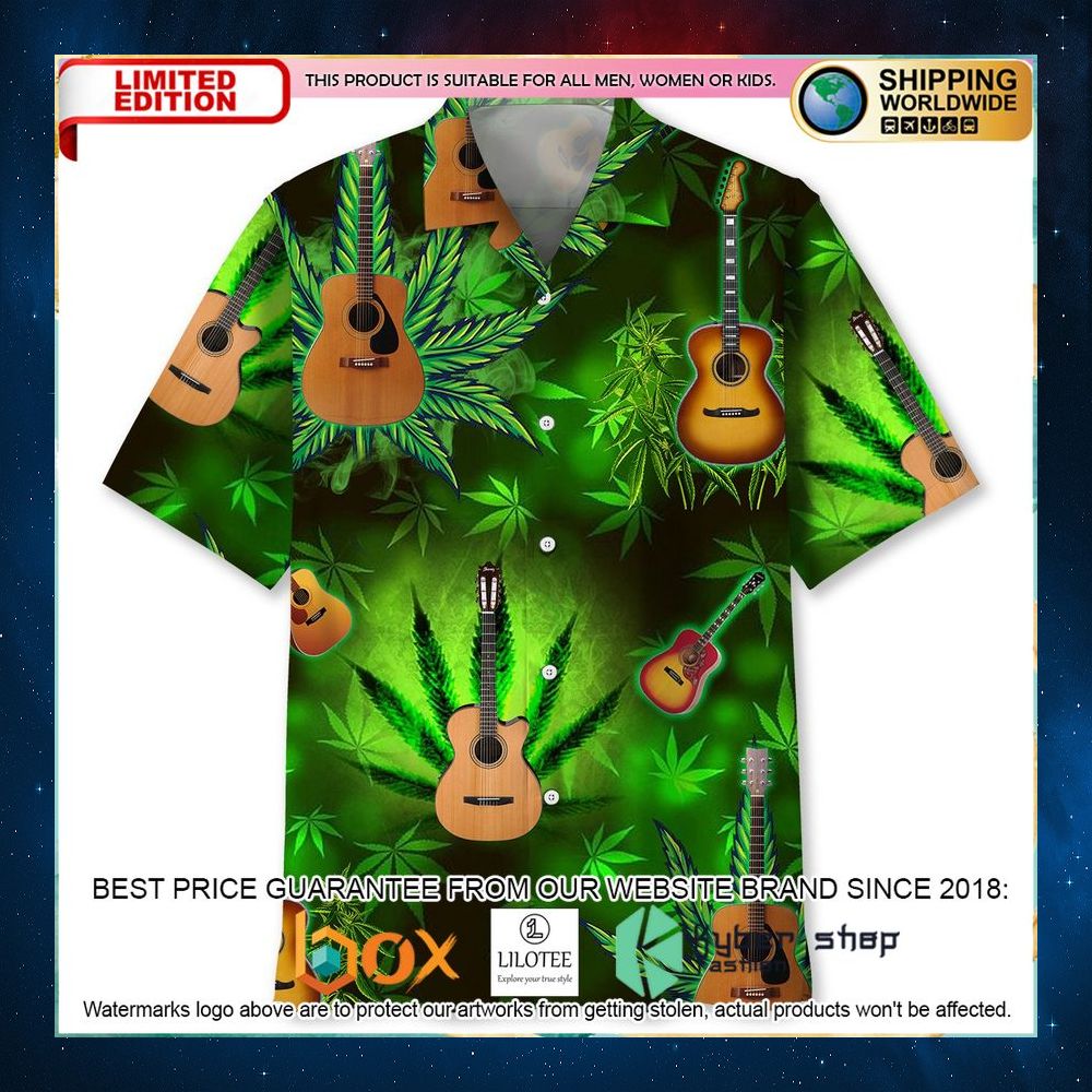 hippie guitar basic hawaiian shirt 1 652