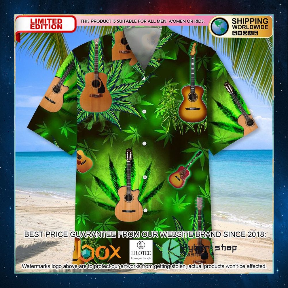 hippie guitar basic hawaiian shirt 2 106
