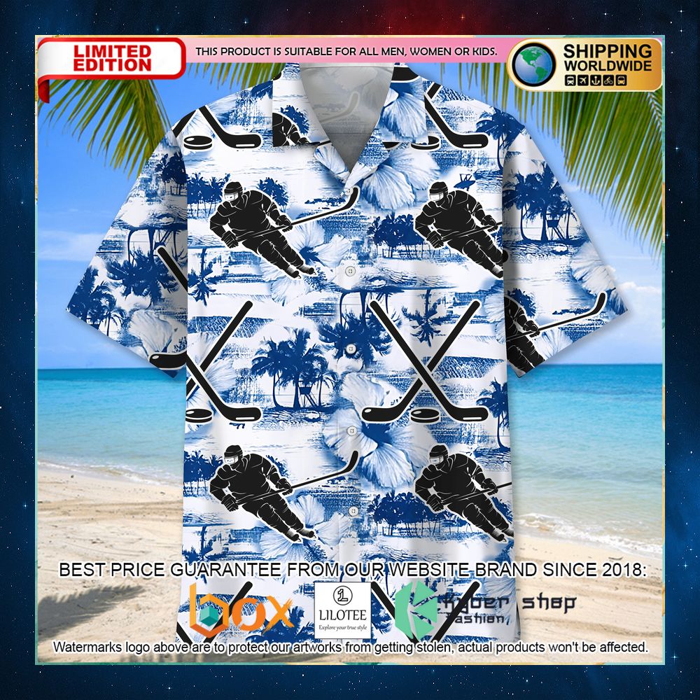 hockey blue tropical hawaiian shirt 2 105
