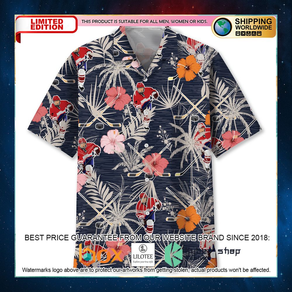 hockey nature flower hawaiian shirt 1 180