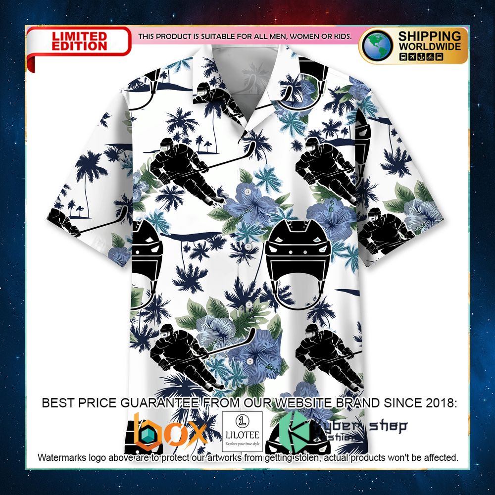 hockey white nature hawaiian shirt 1 914