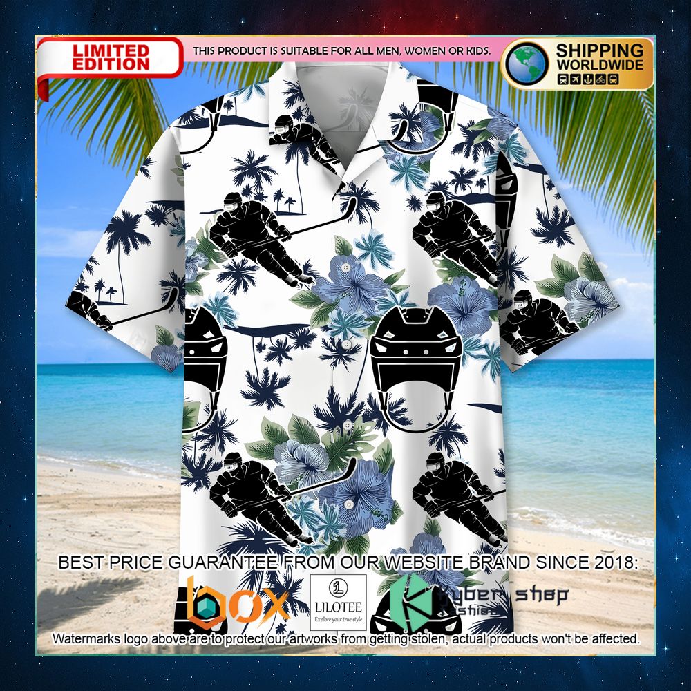hockey white nature hawaiian shirt 2 639