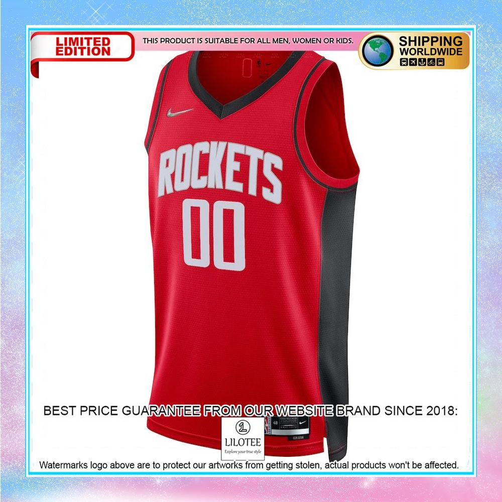 houston rockets nike 2021 22 diamond custom red basketball jersey 2 234