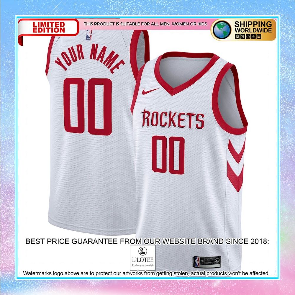 houston rockets nike custom white basketball jersey 1 654