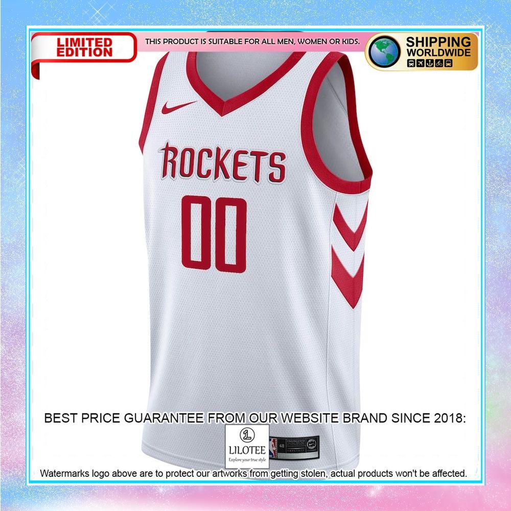 houston rockets nike custom white basketball jersey 2 219