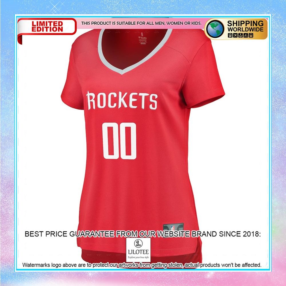 houston rockets womens custom red basketball jersey 2 383
