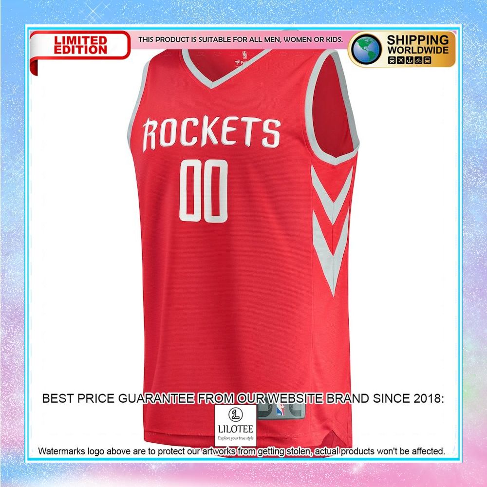 houston rockets youth custom red basketball jersey 2 564