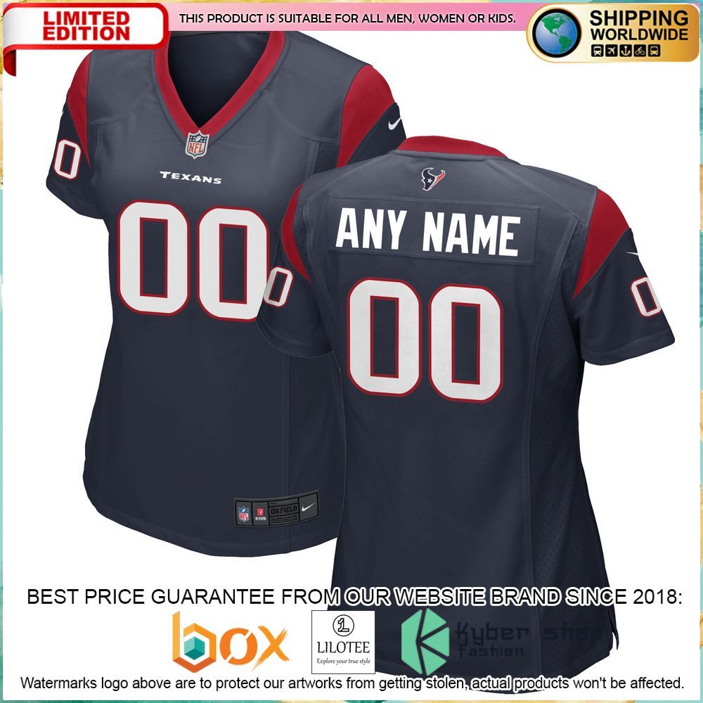 houston texans nike womens custom navy football jersey 1 754