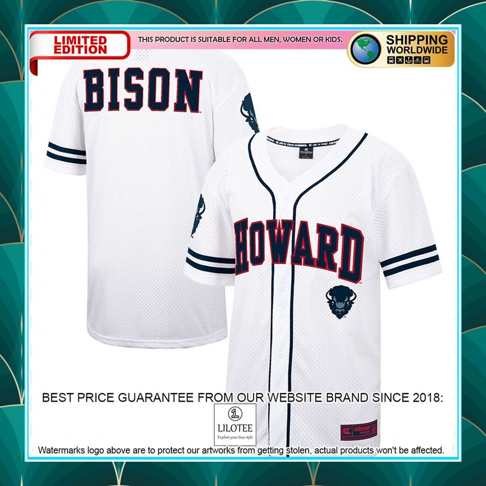 howard bison white navy baseball jersey 1 288