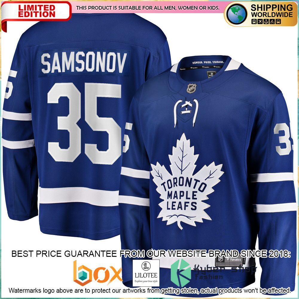 ilya samsonov toronto maple leafs blue hockey jersey 1 210