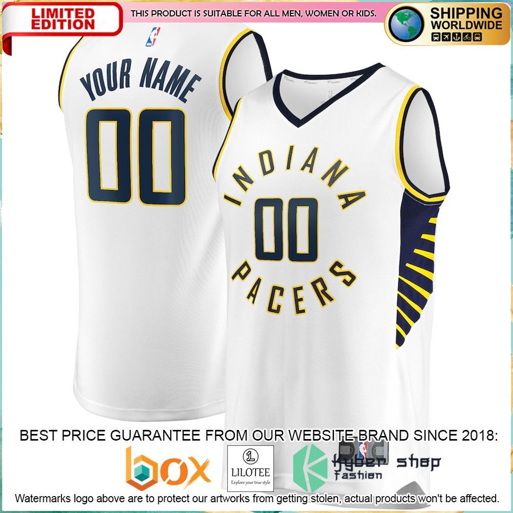indiana pacers custom white basketball jersey 1 991