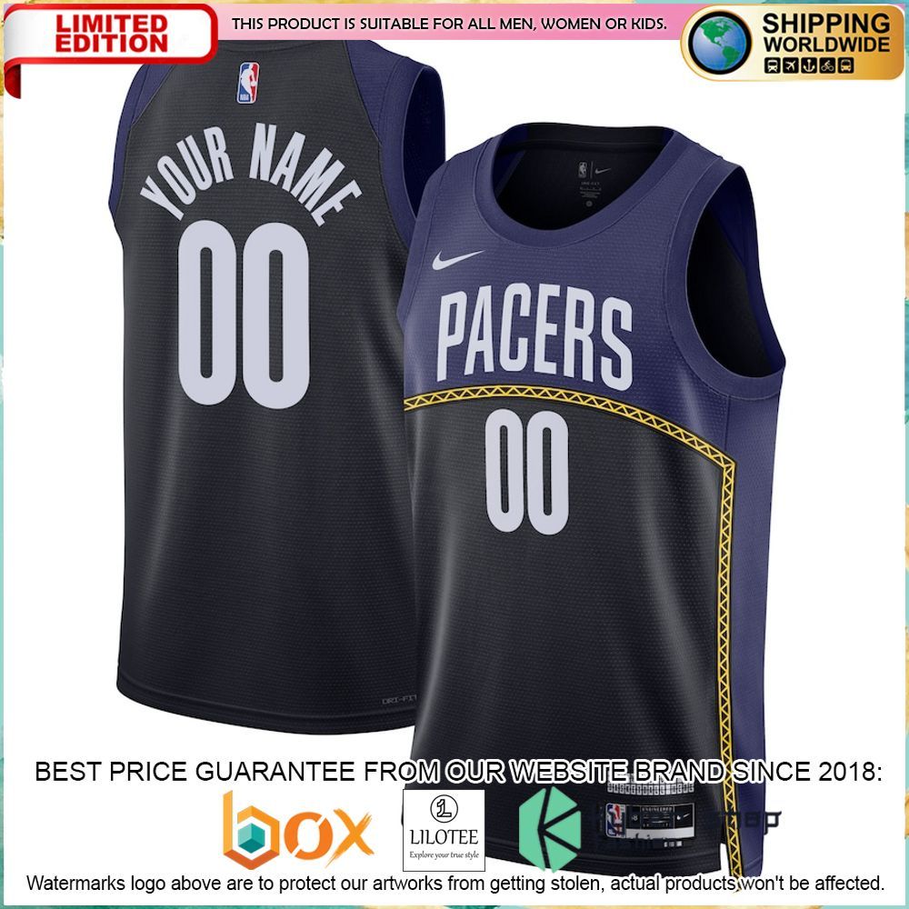 indiana pacers nike 2022 23 custom blue football jersey 1 423