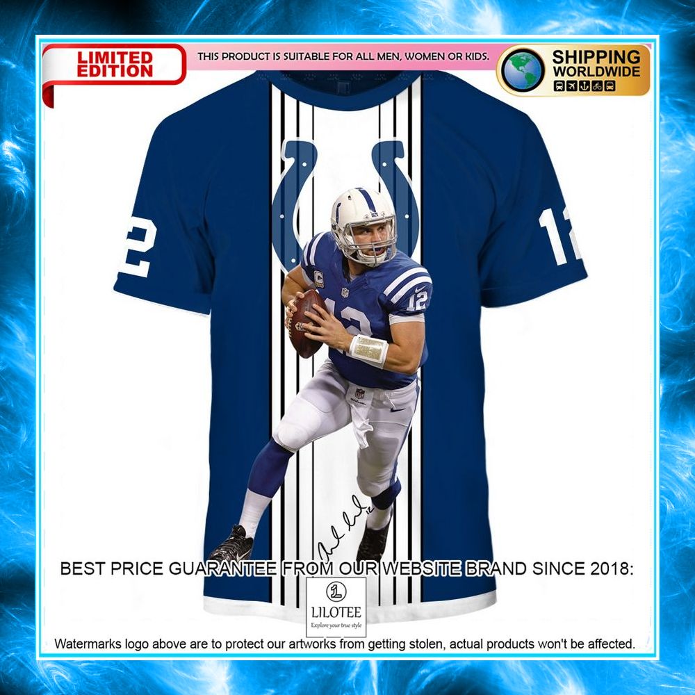indianapolis colts andrew luck 12 3d shirt hoodie 1 229