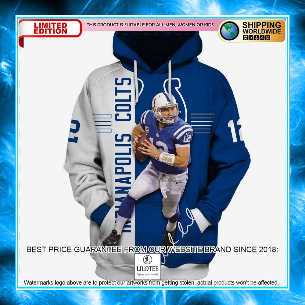 indianapolis colts andrew luck 3d shirt hoodie 1 438