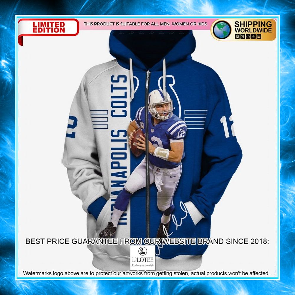 indianapolis colts andrew luck 3d shirt hoodie 8 250