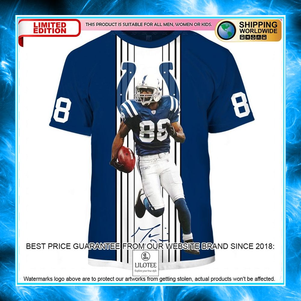 indianapolis colts marvin harrison 88 3d shirt hoodie 2 748